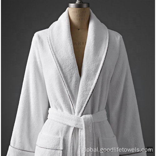 Polyester Bath Robe Luxury Hotel Thick 100% Cotton Terry Couple Bathrobe Manufactory